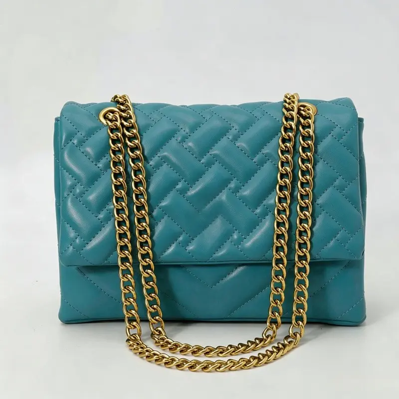 Women's K-G Lingge Chain Bag Sewing Fashion Bag Shoulder Bag Handbag Bag PU Leather Ladies Crossbody Bag
