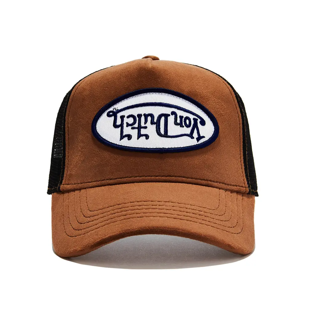 Brown Velvet Trucker Hat