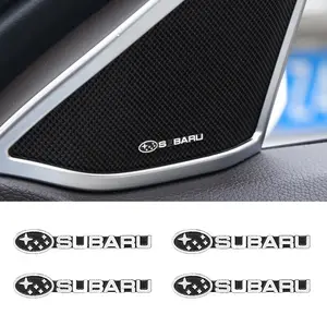 3D Car Stickers Aluminum Emblem Interior Speaker Audio Badge for Subaru Forester Impreza Legacy Outback Wrx Sti Crosstrek Car Accessory