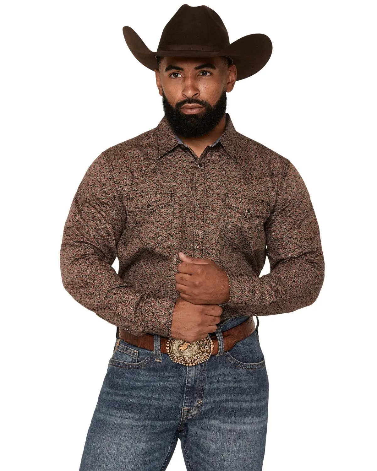 Cody James Men's Men'S Fireball Geo Print Long Sleeve Snap Western Shirt - Cjfa26w10-Bn