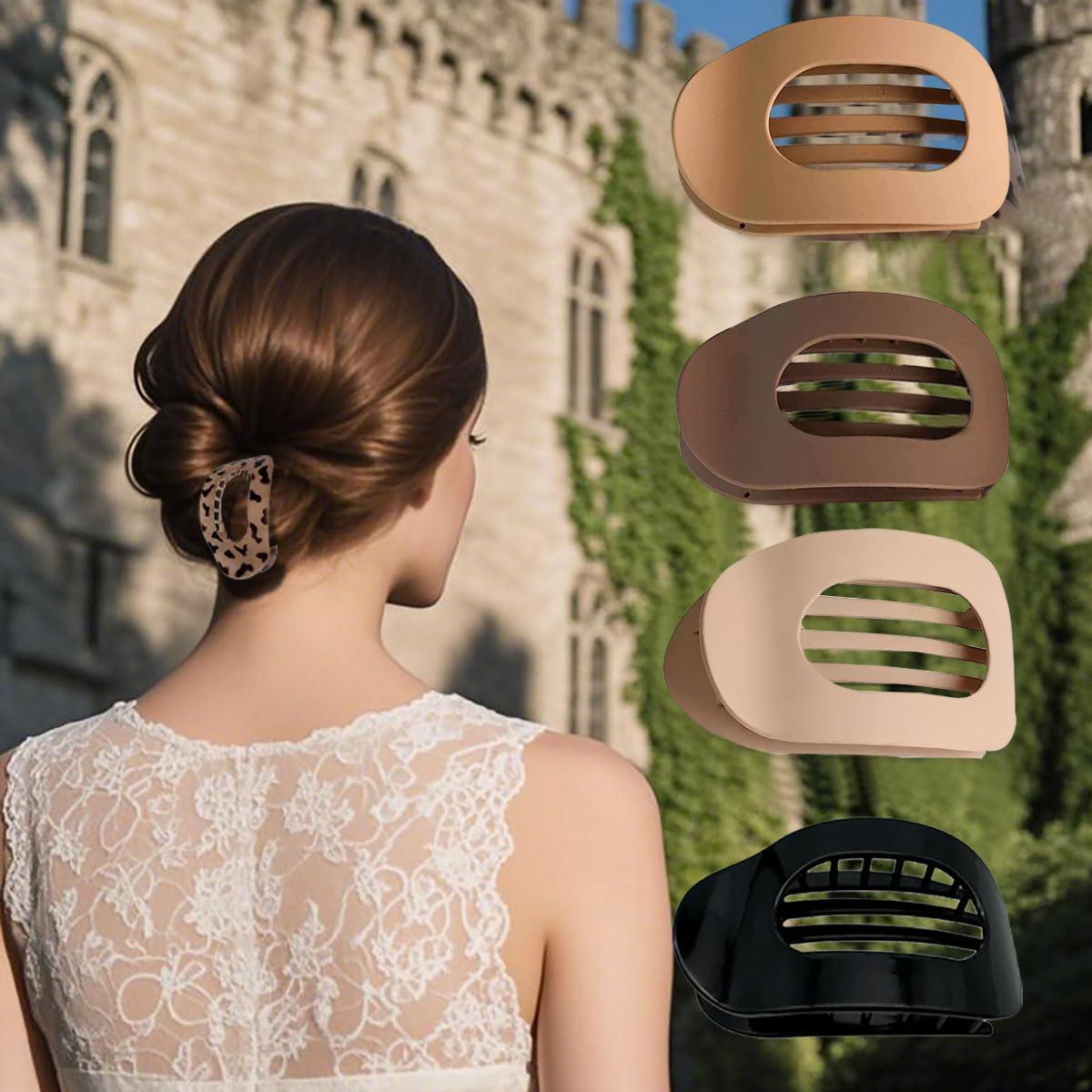 4PCS Duckbill Hair Clips  Non-Slip French Flat Claws for Thick Thin Hair