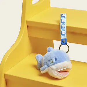 Cute Plush Shark Bag Charm Keychain - Adorable Cartoon Backpack Accessory & Gift