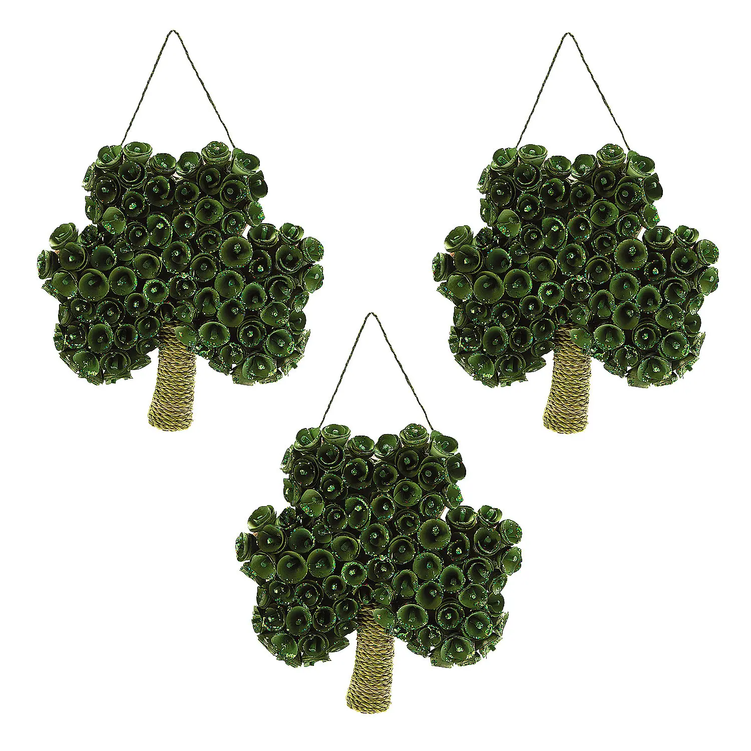 Shamrock-Shaped Wreaths Shamrock-Shaped Wreaths