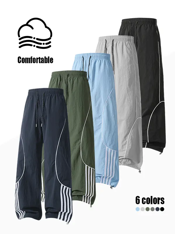 Men's casual pants, printed drawstring elastic waist sweatpants, all seasons, street style men's pants, work clothes with pockets, street style pants, for everyday wear Basketball, running and fitness, casual comfort men's everyday pants Cool breathable