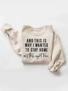 See This Is Why I Wanted To Stay Home Fitted Sweatshirt, Sarcastic T-Shirt For Women, Anxiety Hoodie, Stay Home Shirt, Gift For Introvert Shirt, Womenswear