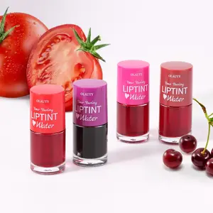 4 Colors Lip Tint Stain Set - Watery Lip Tint Mini Liquid Matte Lipstick, Long-Lasting Waterproof Lip Stain, Moisturizing Natural Lip Gloss