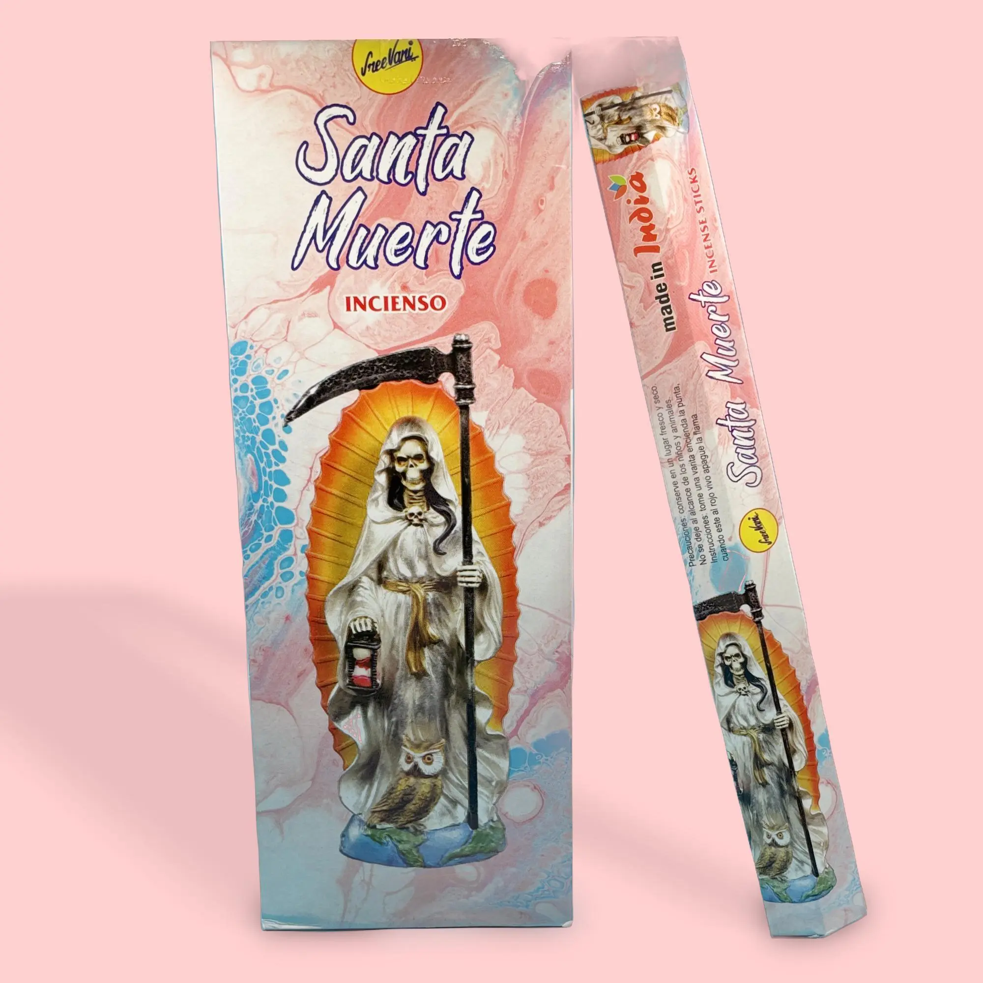 Santa Muerte Pink Incense, 1-Pack Aromatic Scents for Home Aromatherapy, Spiritual Aroma Practices, Meditation for Devotees (Single Stick Included)