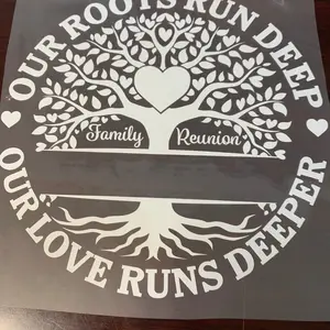 1Dtf Transfer Family Reunion in white “Our roots run deep” Ready to press transfer