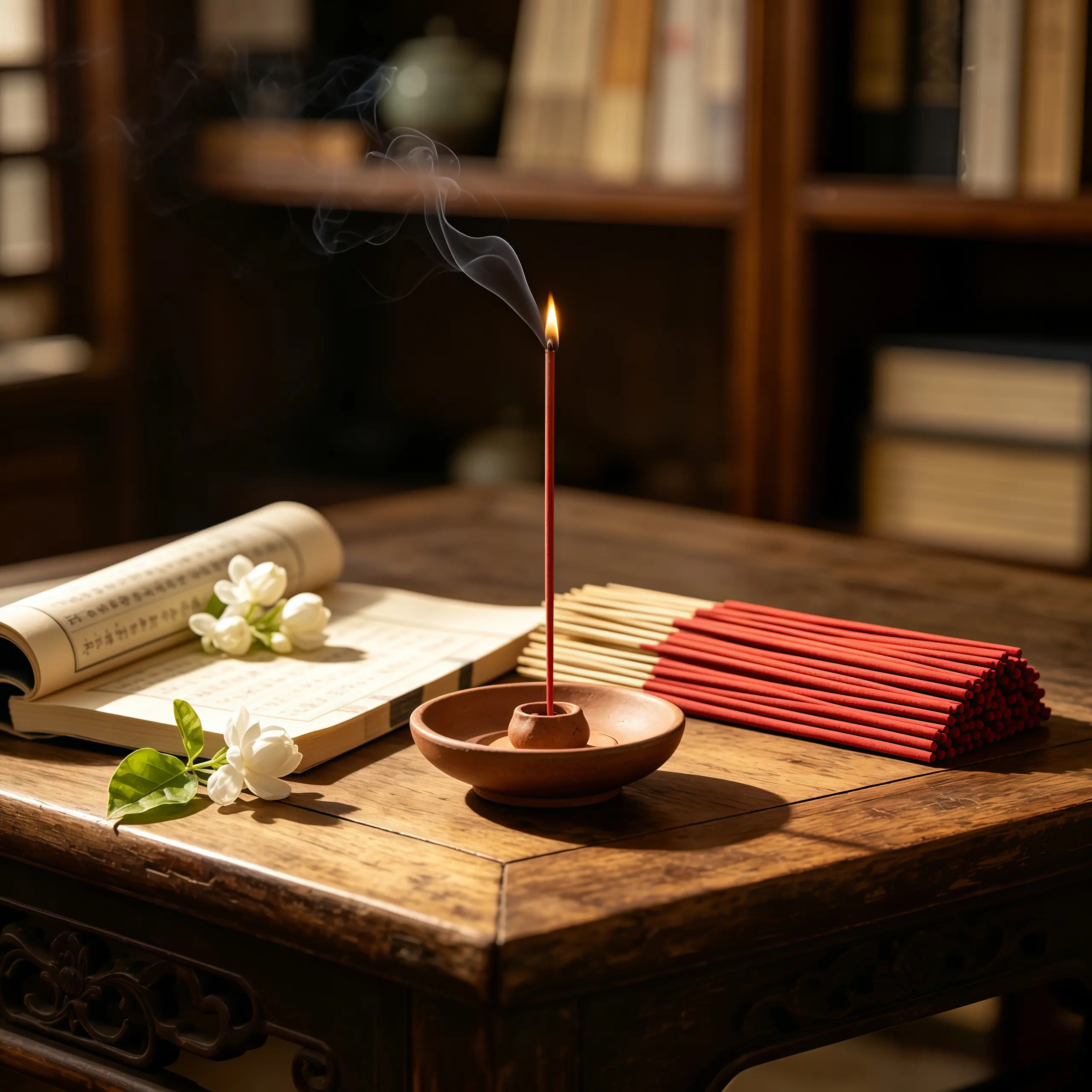 220 Count Cherry Blended Scent Incense Sticks Including 1 Golden Leaf, Natural Essential Oil Infused Formula, Steady Long Lasting Burn, Sturdy For Altar Worship, Perfect For Meditation, Yoga And Different Festivals