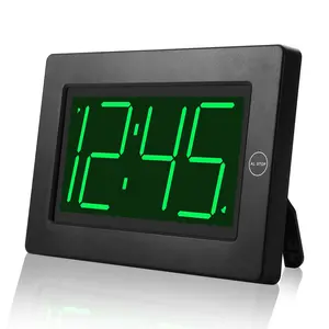 Alarm Clock, Wall Clock, Digital Clock, 3" LED Digit Display, Battery Operated, Adjustable Brightness, Auto Night Mode, Auto Alarm Volume Increasing, Wall-Mount & Table-top Decor Light