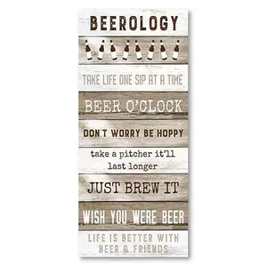 Courtside Market Beeroloergy Canvas Wall Art - 12" x 24"