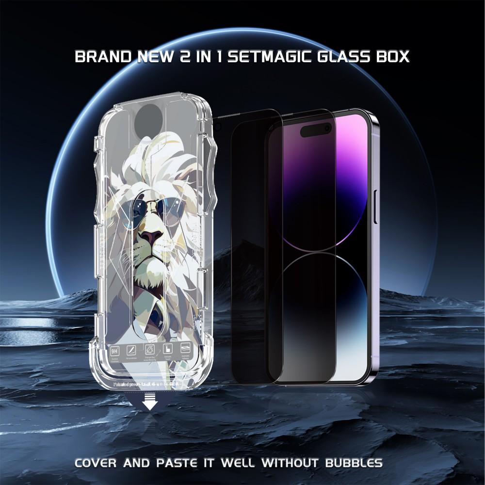 Privacy Screen Protector + Camera Lens Protector Set – 5-Layer Anti-Shatter Glass, Crystal Clear, Scratch-Resistant, Ultra-Smooth Touch, Privacy Protection, Circular Polarized Eye Protection, Easy Installation