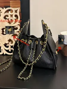 Trendy Chain Bag Women 2026 New Large Capacity Water Bucket Shoulder Crossbody Motorcycle Bags, Elegant All-Season Accessory