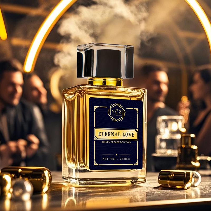 YCZ Eternal Love Perfume 2.6oz 75ml Aromatic Adjustable Concentration Fragrance with Musk Ambergris Jasmine Rose Patchouli Fruity Notes Vanilla Scent Eau De Parfume for Daily Use