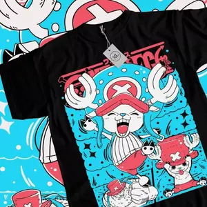 One Piecee Anime T-shirt & Sweatshirt, Happy Tony Chopper Graphic Tee, Vintage Oversized Unisex Streetwear, Manga Fan Gift For Men Women