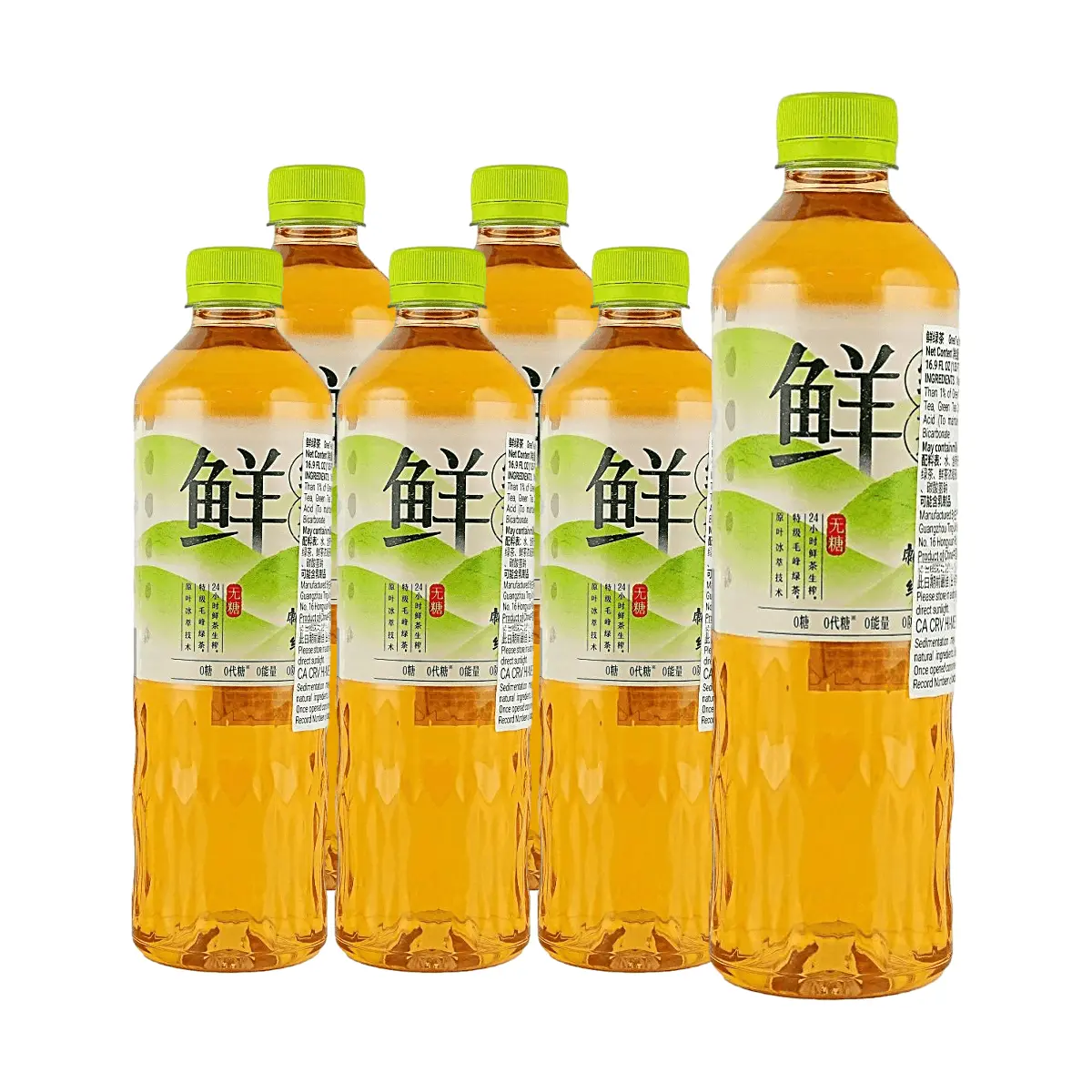 Master Kong Fresh Green Tea 500ml x 6 Pack - Zero Sugar, Zero Calorie, Zero Fat - Refreshing Chinese Tea Beverage