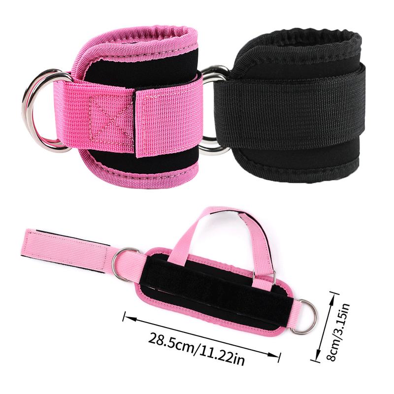 Ankle Strap for Cable Machines and Resistance Bands, 2counts Work Out Cuff Attachment for Home & Gym, Glute Workouts - Kickbacks, Leg Extensions Stretching Gear