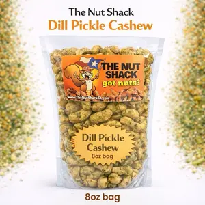 8oz- “BIG DILL” dill pickle cashews- Texas made-tangy and full of flavor-Dill Pickle flavored cashews-8oz