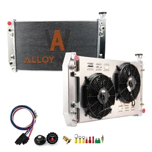 Alloyworks 3 Row Radiator+Shroud+Fans For 88-95 Chevy GMC C/K 1500 2500 3500 V8 28''Wide