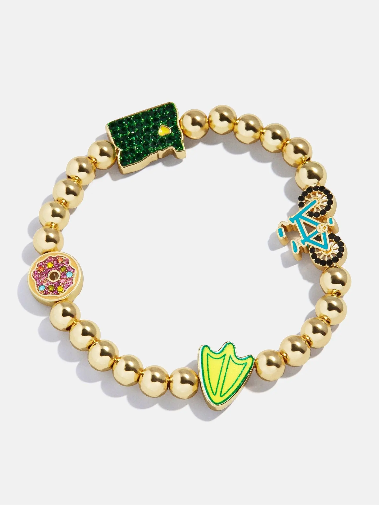 University of Oregon Duck Foot Pisa Bracelet, Fashion Costume Jewelry for Bracelet Stacking