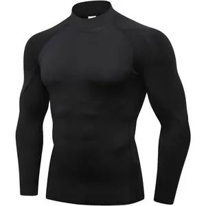 Men's Compression Shirts Thermal Long Sleeve Athletic Workout Tops Gym Undershirts Sports Baselayers Running T Shirt for Men
