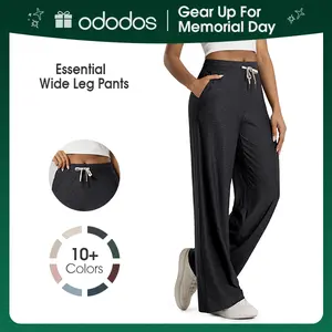 ODODOS Women's Essential Wide Leg Pants - Ultra Soft odSTRATUM Tech Drawstring Relaxed Casual Pants with Pockets, 29" Inseam summerwins