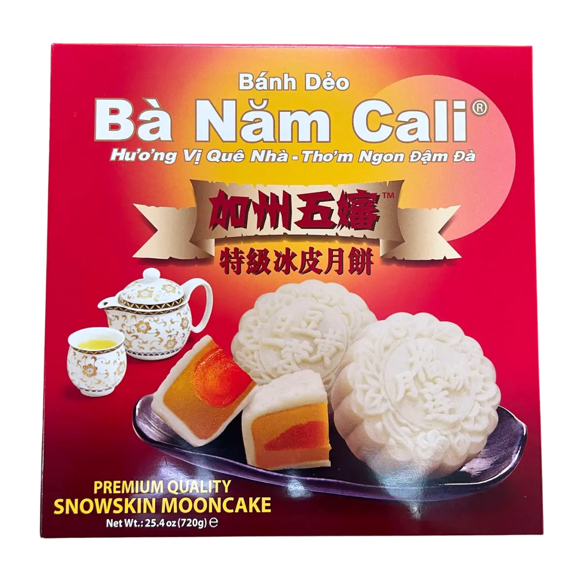 Ba Nam Cali Mooncake SnowSkin Lotus 0 Yolk 25.40 oz