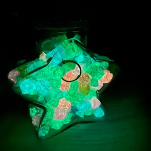210 Sheets, 10 Color Luminous Wishing Star Folding Paper, Sparkling Stars, Mixed Colors, Lucky Stars, Semi Transparent Pentagram Luminous Special Origami