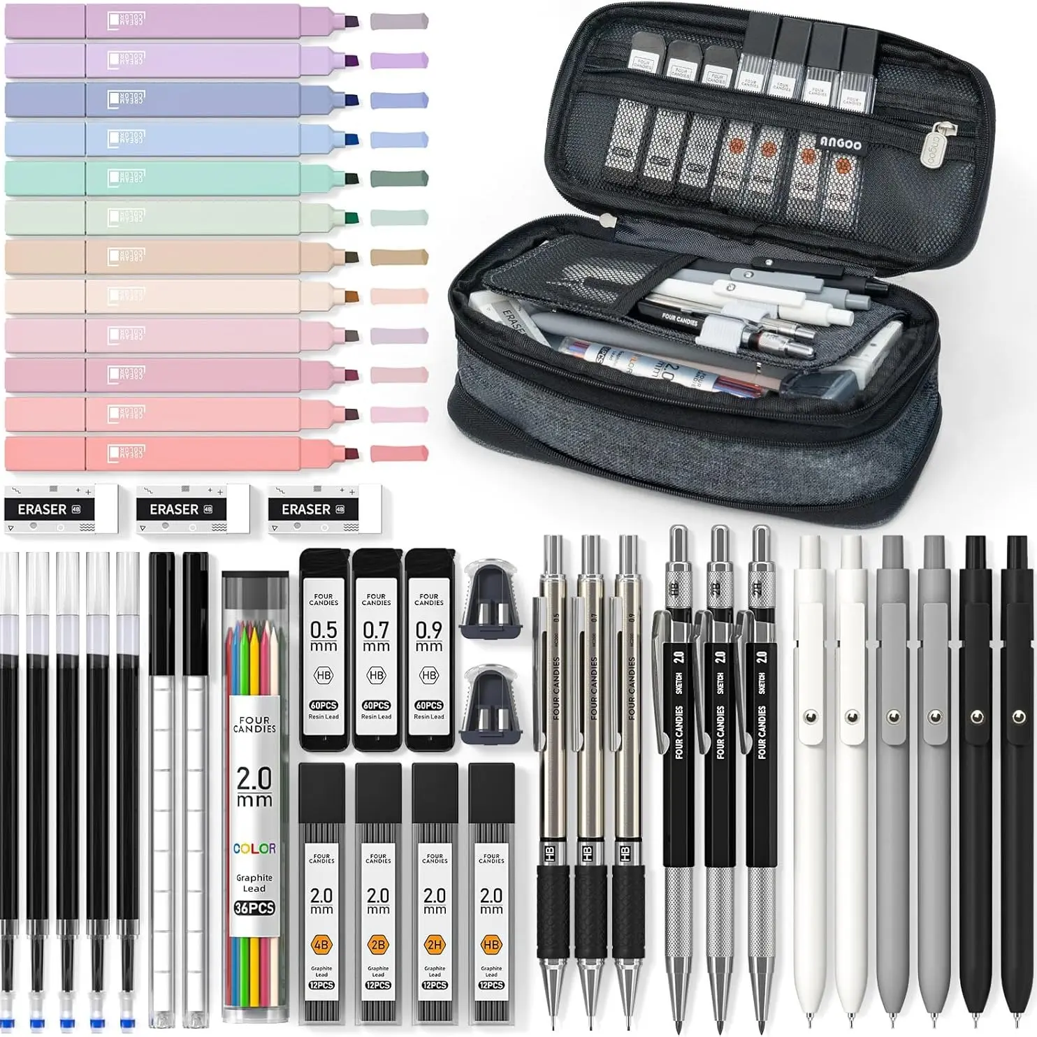 Aesthetic School Supplies/Black
