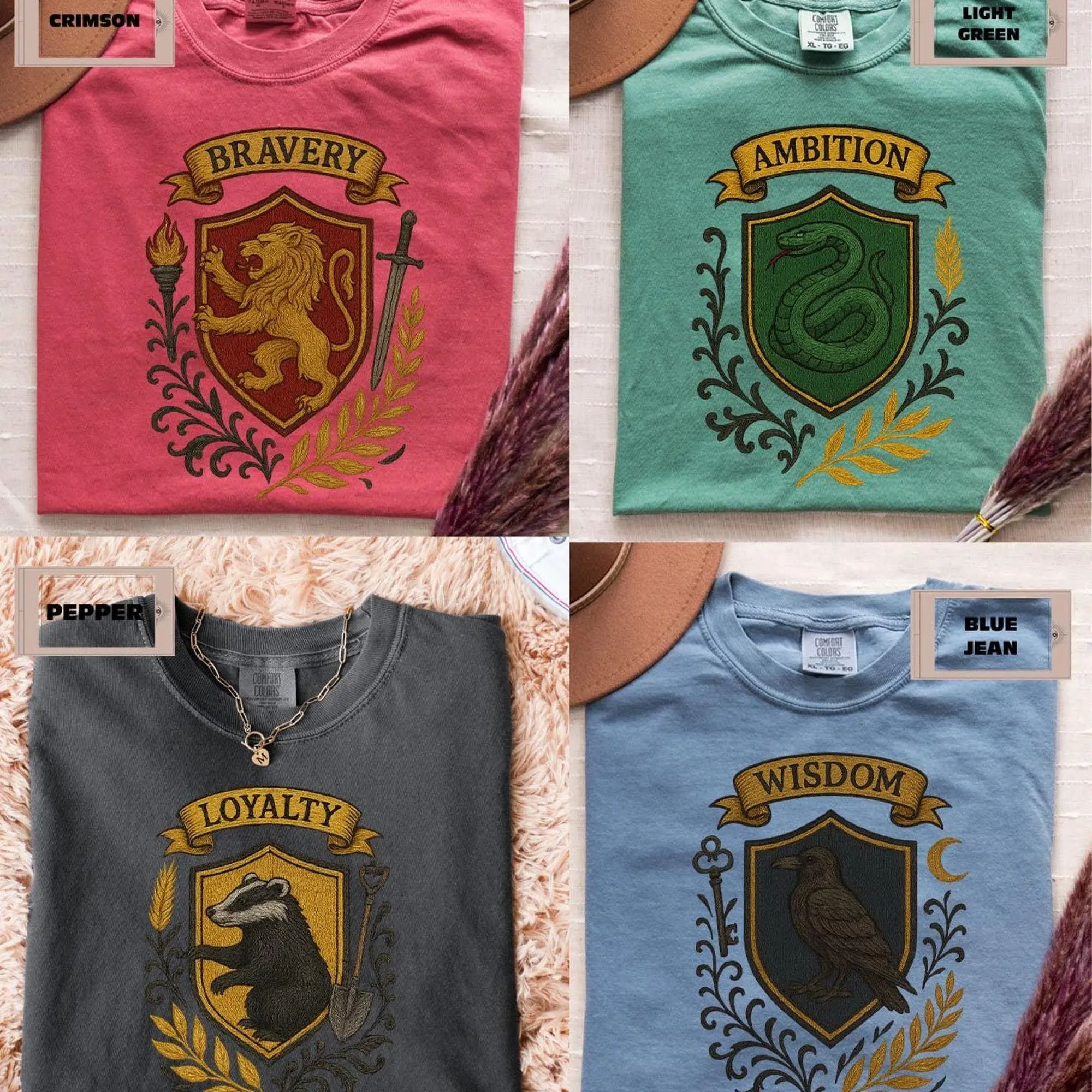 Wizard House Comfort Colors Shirt, Magic School Matching Family Tee