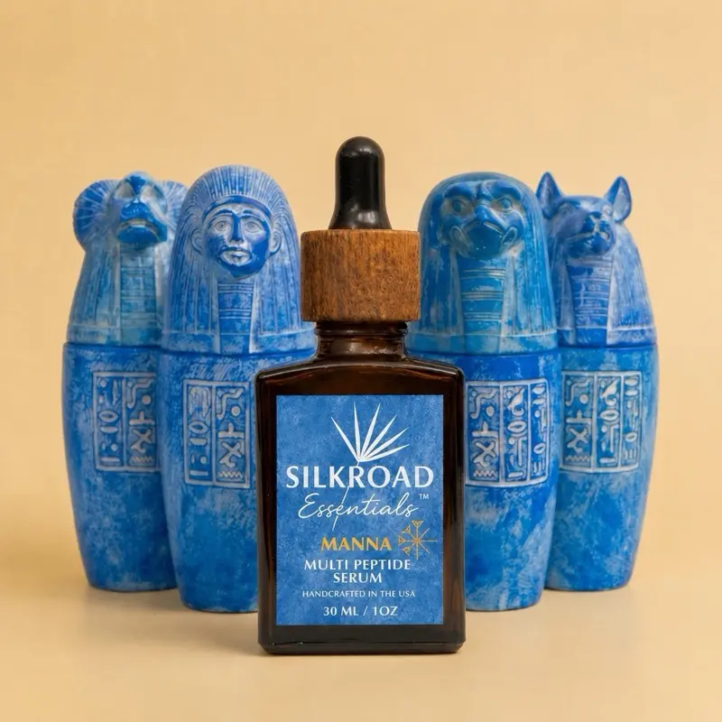 Silkroad Essentials MANNA Multi Peptide Serum GHKCU and AHKCU with Caffeine