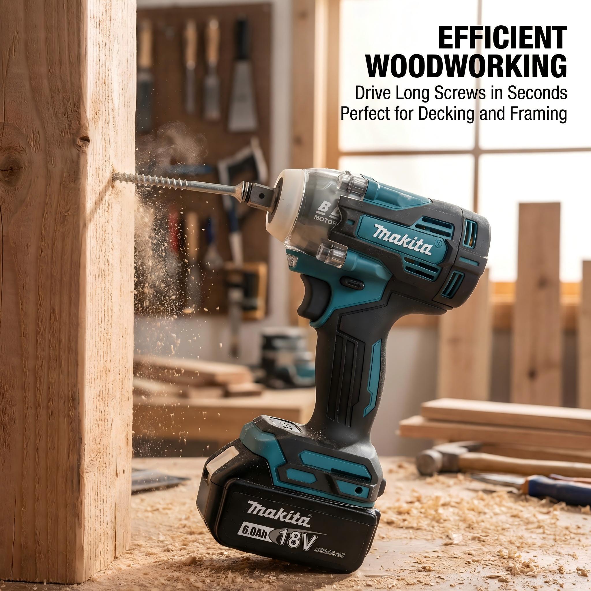 Makita DTW004 brushless impact drill nut-busting torque