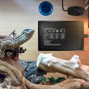 Electric Reptile Heating Pad With Temperature Adjustment IPX7 Waterproof Timer Setting Under Tank Heating Mat for Lizards Turtles Snake Spider Small Animal