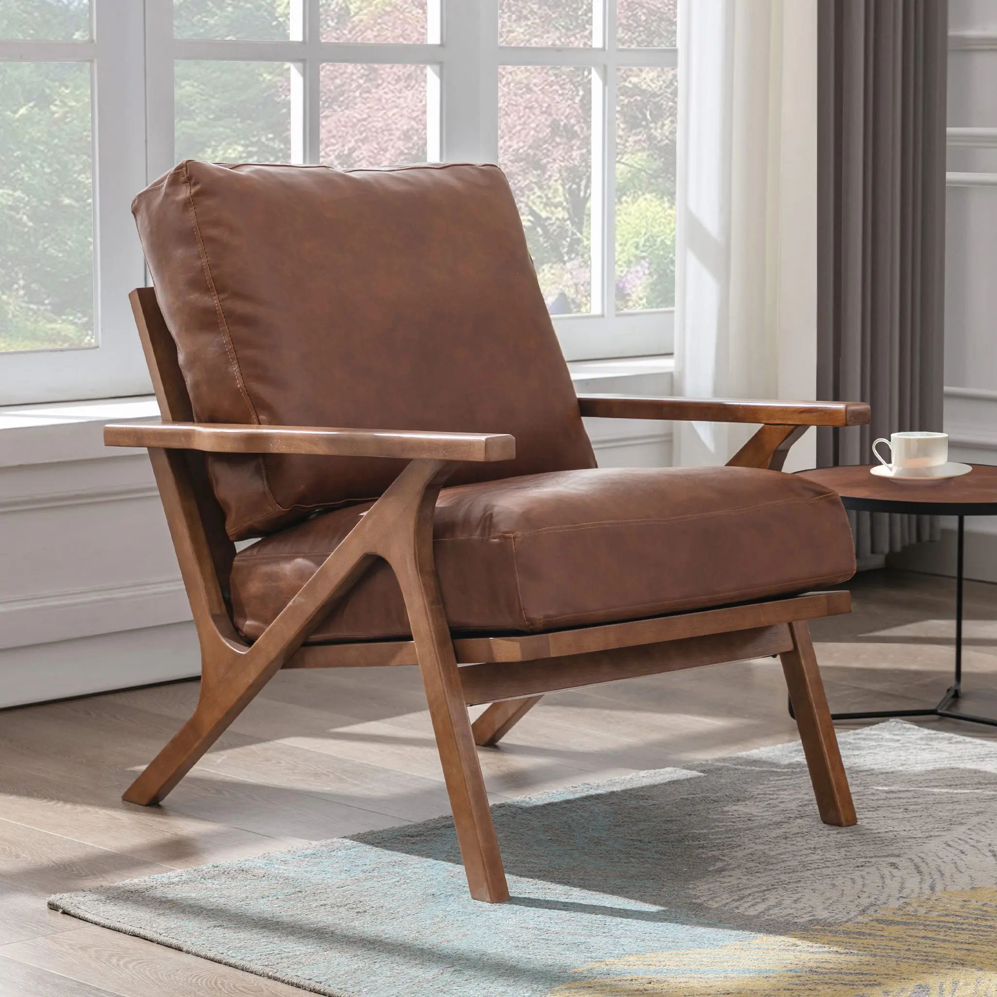 Leather Brown no Ottoman
