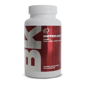 BioticKaire+ Multi-Action Digestive Enzymes Probiotics Prebiotics Postbiotics & Enzymes Daily Wellness for Health Support Supplement 120 Capsules