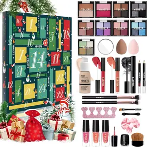 Chevaux 24-Day Countdown Makeup Kit Advent Calendar- Christmas Countdown Advent Calendar, 24-Pcs Makeup Cosmetic Gift for Women Set Blush Set Blush