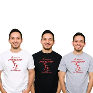 "It means FRIENDSHIP in Chinese" Funny T-Shirt for Men - Casual Outfits - Menswear Crewneck - Tshirt - Top