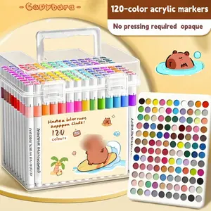 Acrylic Markers Art DIY Graffiti Pens Colorful Painting Watercolor Art Marker Set for Art Painting Marker Pen Waterproof Quick Dry Perfect for Graffiti Painting and Daily Use