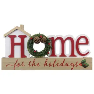 Young's wood Christmas HOME tabletop sign