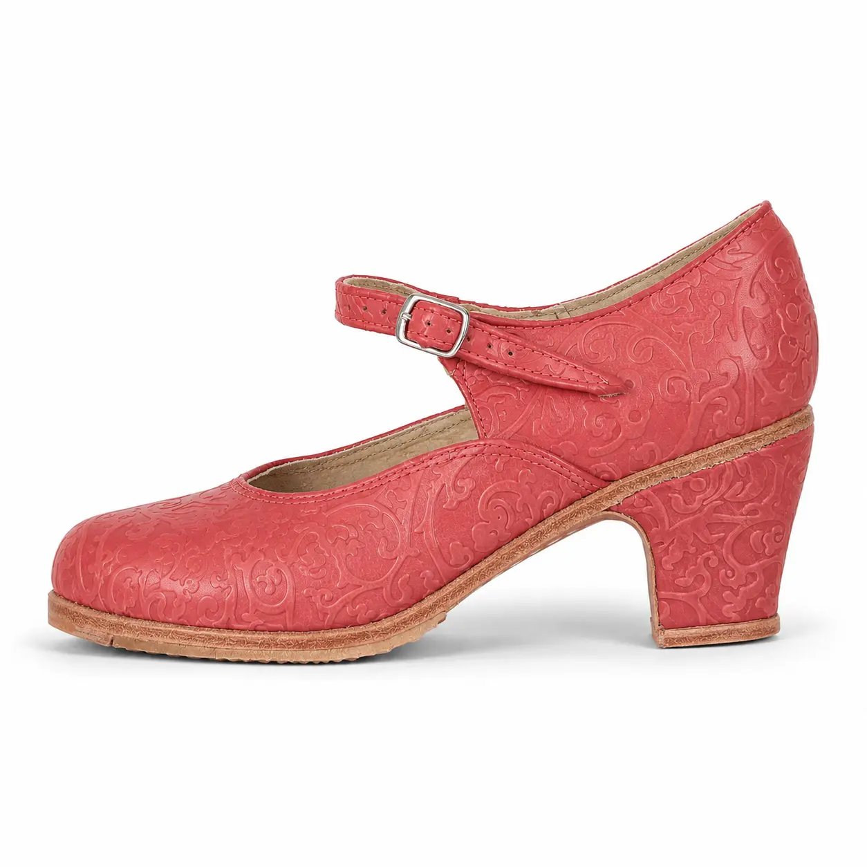 Folkicks Women's Folklorico Embossed Leather Shoes – 6cm Heel