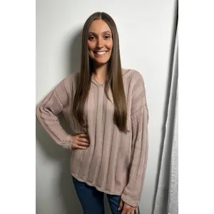 Ribbed Knit Sweater - Mink