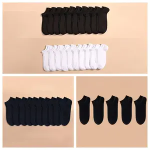 Women's Plain Ankle Socks - 20/30 Pairs, Durable Thin Fabric, Soft, Breathable, Ideal for Outdoor Camping, Suitable as Christmas Gifts