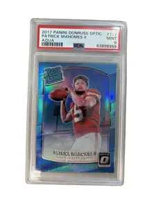 2017 Donruss Optic Patrick Mahomes ll rated rookie Aqua /299