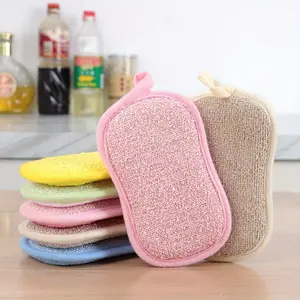 5pcs Kitchen Cleaning High Density Sponge Double Sided Sponge Scrubber Sponges for Dishwashing Scouring Pad Dish Cloth Kitchen Cleaning Tools Dual Sided Sponge