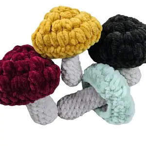 Crochet Plush Mushroom Cap - Soft, Multiple Color Options