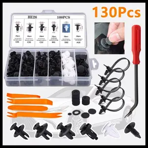 Upgrade 925/725pcs Bumper Retainer Clips Car Plastic Rivets Fasteners Push Retainer Kit Most Popular Sizes Auto Push Pin Rivets Set -Door Trim Panel Fender Clips for GM for Ford for TOYOTA for HONDA for CHRYSLER Automotive Accessories
