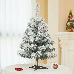 Perfect Holiday Snow Flocked Christmas Tree Tabletop Winter Holiday Décor 2FT