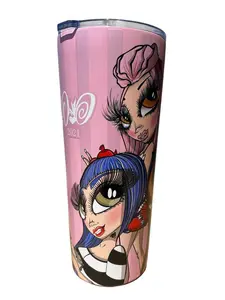 Pink  Stripes Tumbler