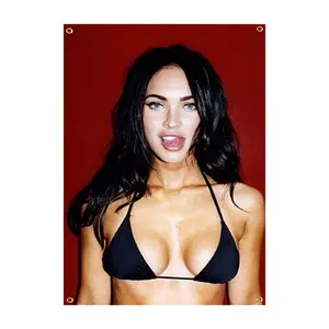 Megan Fox 3x5Ft Flags Tapestry for Wall Hanging College Bedroom Living Room Dorm Home Decoration Outdoor Art Banner with 4 Brass Grommets Megann
