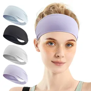 Men's and women's fitness sports headbands, sports hairbands, badminton, outdoor cycling, men's and women's anti-sweat bands, aerobic fitness yoga, widened sweat-absorbing headscarves